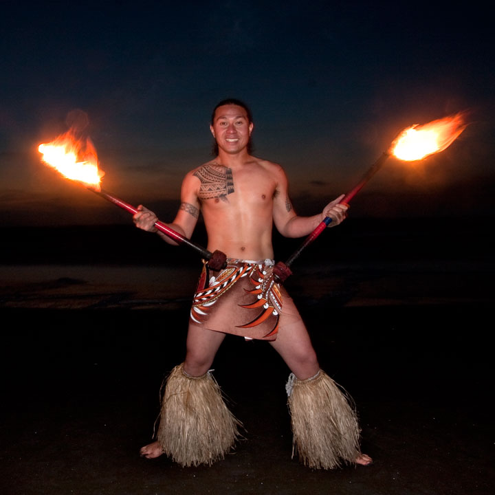 World renowned traditional Samoan siva afi performer Sopi Jensen